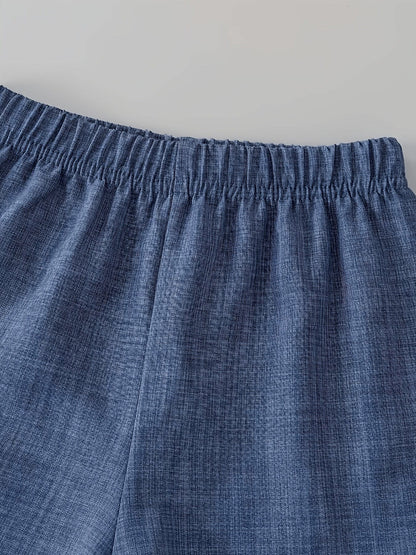Morton Stand Collar Shirt and Shorts Set_6