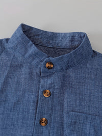 Morton Stand Collar Shirt and Shorts Set
