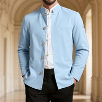 Delmar Mandarin Collar Button Front Jacket