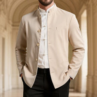 Delmar Mandarin Collar Button Front Jacket