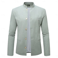 Delmar Mandarin Collar Button Front Jacket