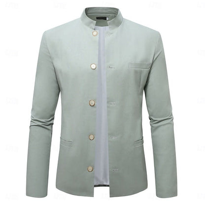 Delmar Mandarin Collar Button Front Jacket_2