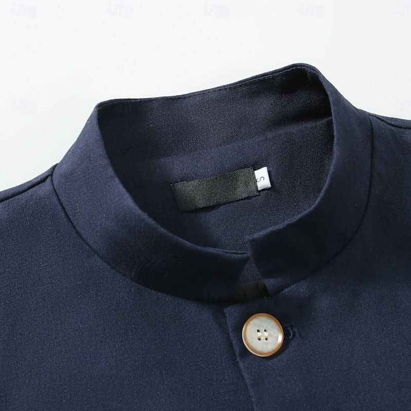 Delmar Mandarin Collar Button Front Jacket