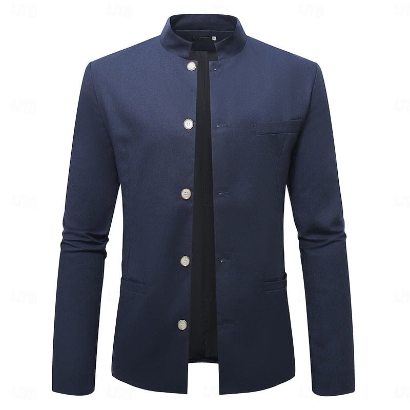 Delmar Mandarin Collar Button Front Jacket