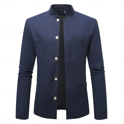 Delmar Mandarin Collar Button Front Jacket_9