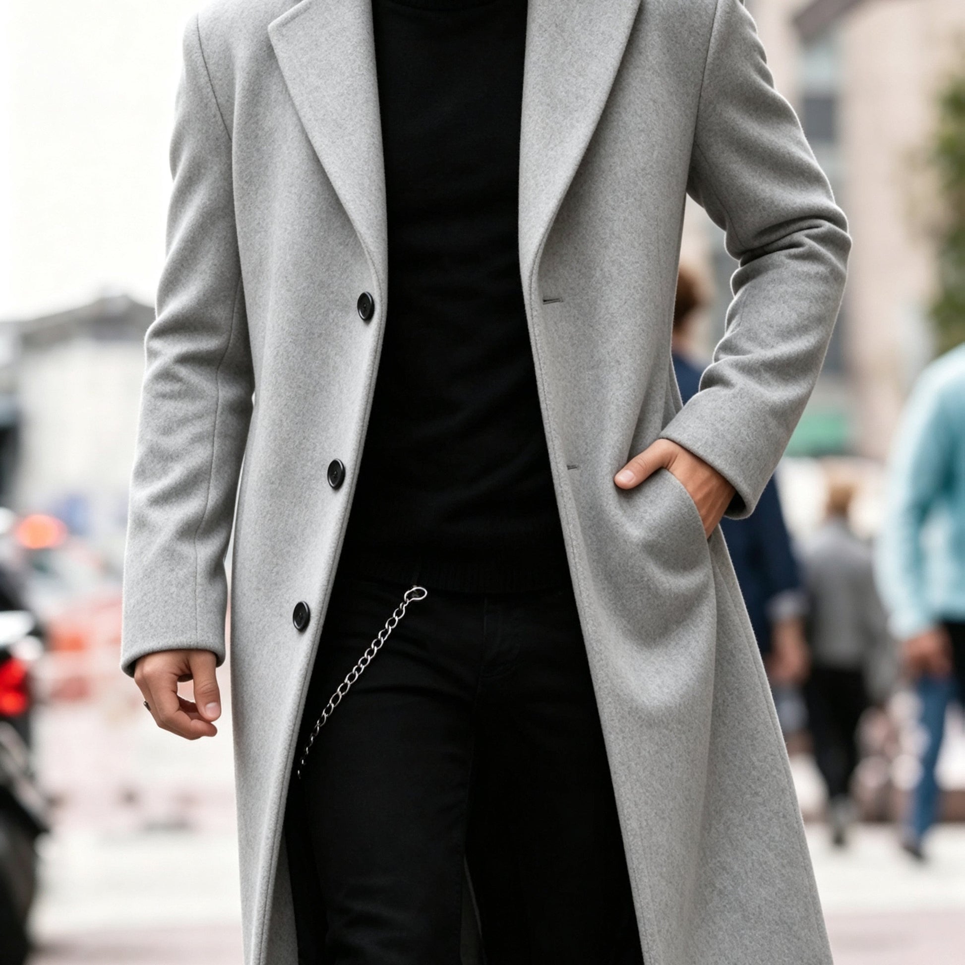 Eamon Notch Lapel Longline Overcoat_19
