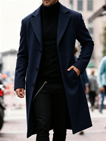 Eamon Notch Lapel Longline Overcoat_2