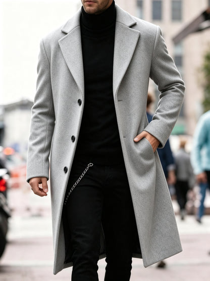 Eamon Notch Lapel Longline Overcoat_20
