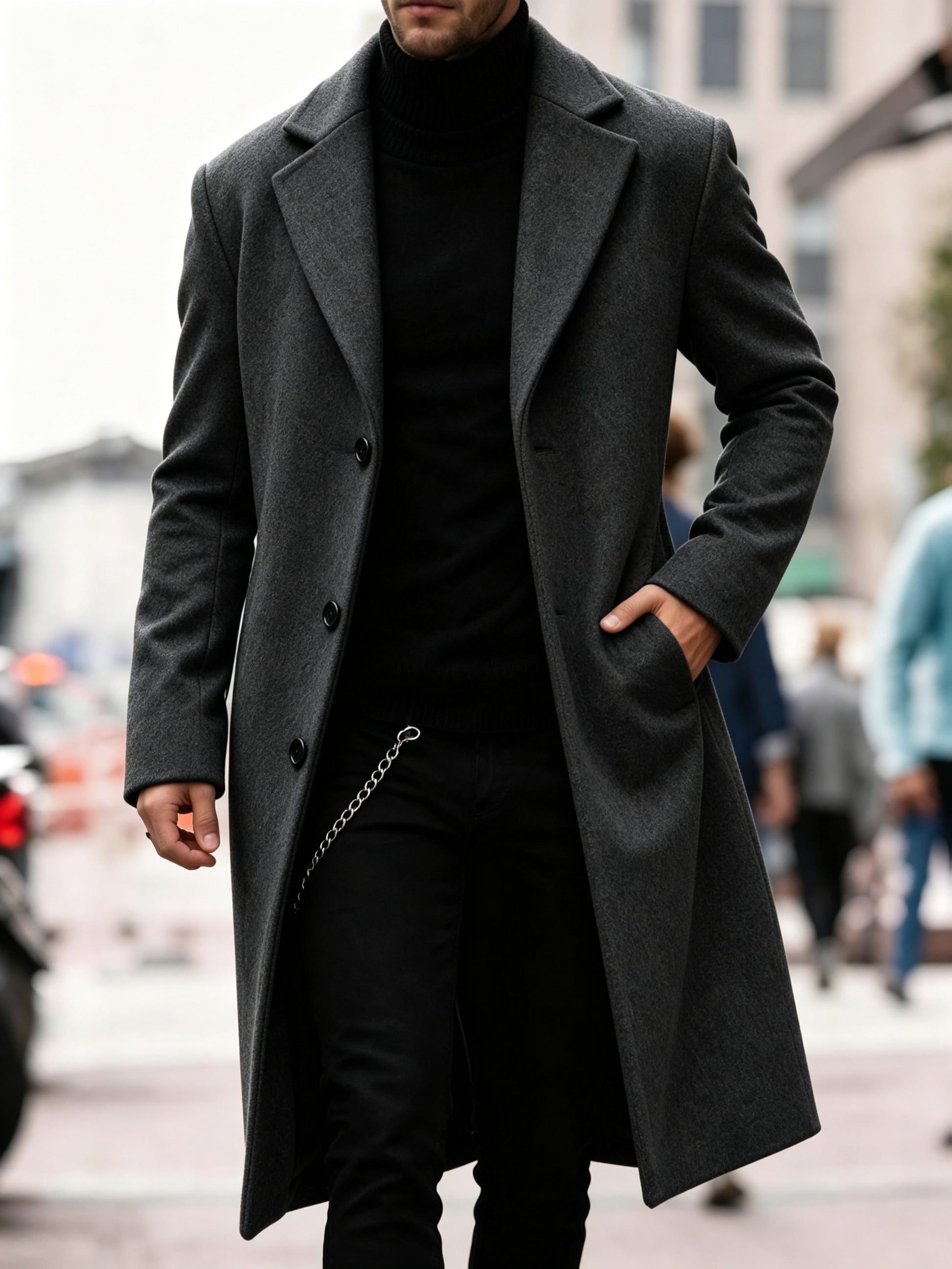 Eamon Notch Lapel Longline Overcoat_26