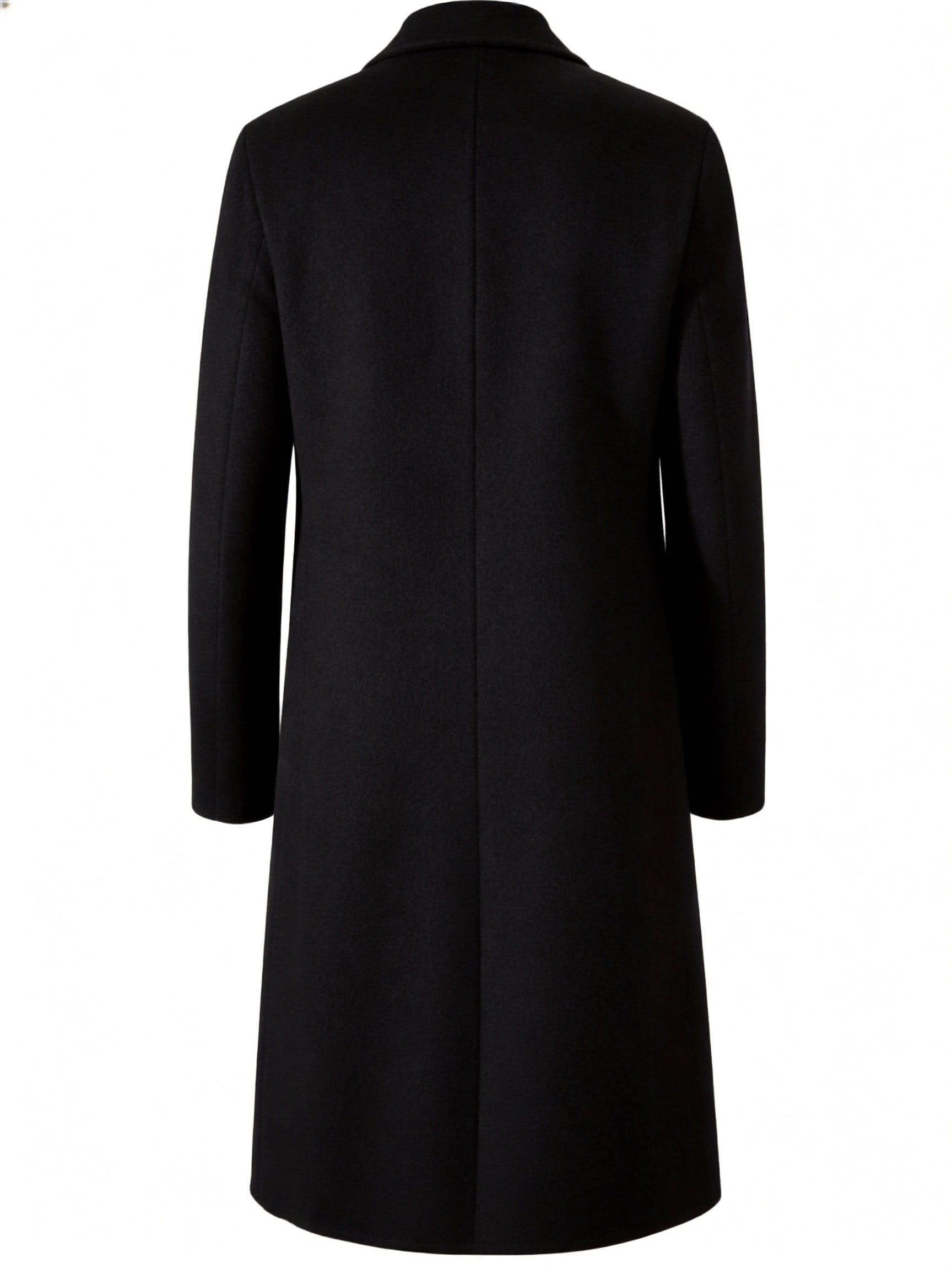Eamon Notch Lapel Longline Overcoat_9