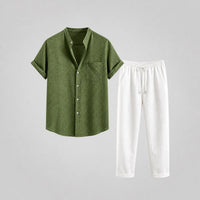 Langford Textured Linen Two Piece Set