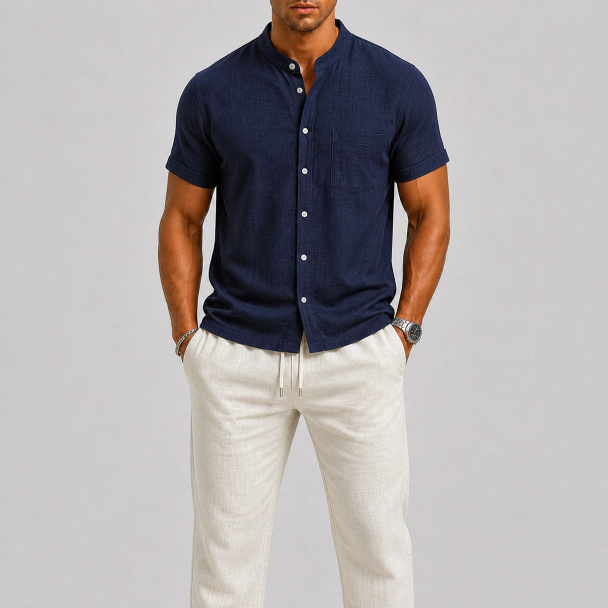Langford Textured Linen Two Piece Set