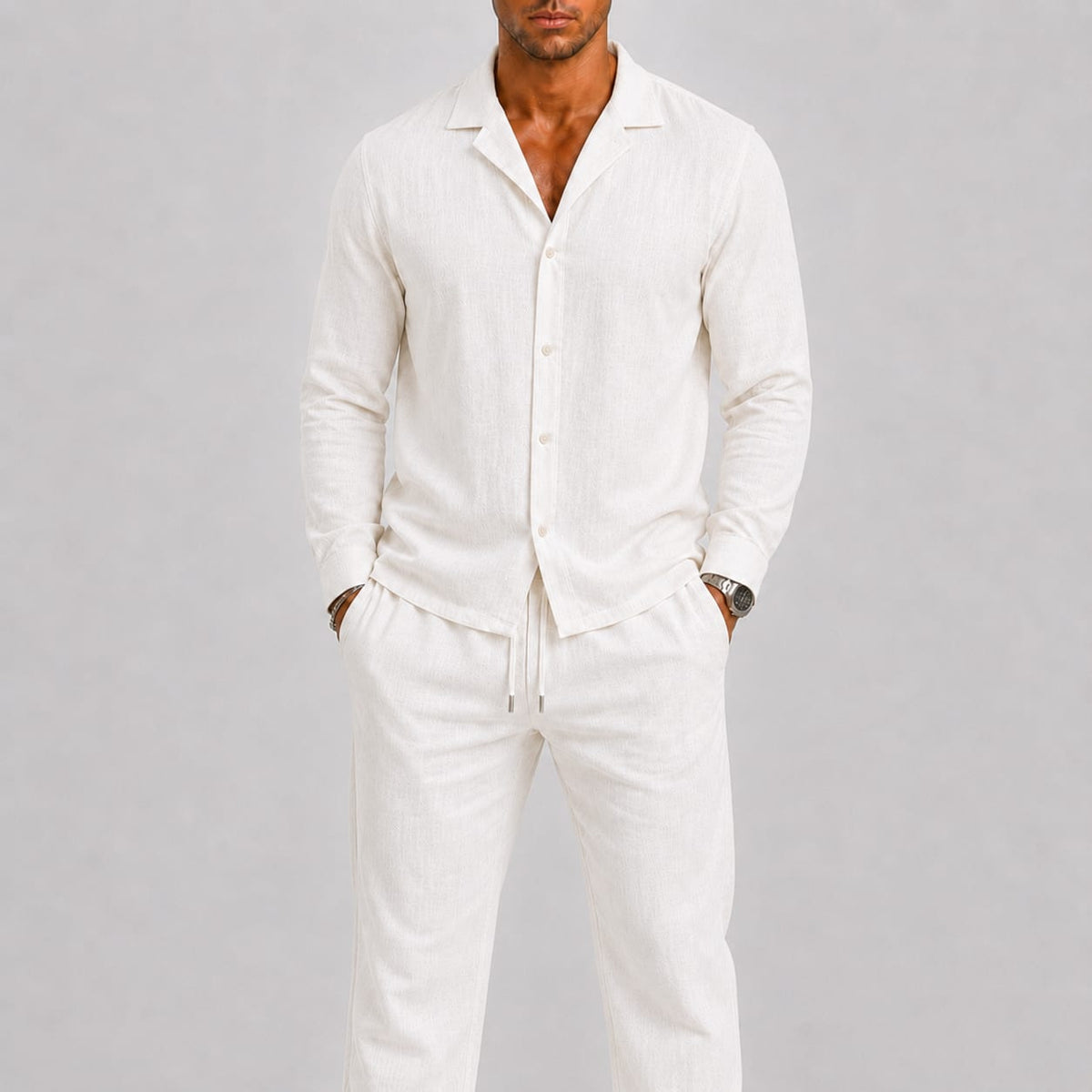 Langford Textured Linen Two Piece Set