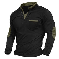 Stanley Stand Collar Long Sleeve Henley