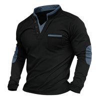 Stanley Stand Collar Long Sleeve Henley