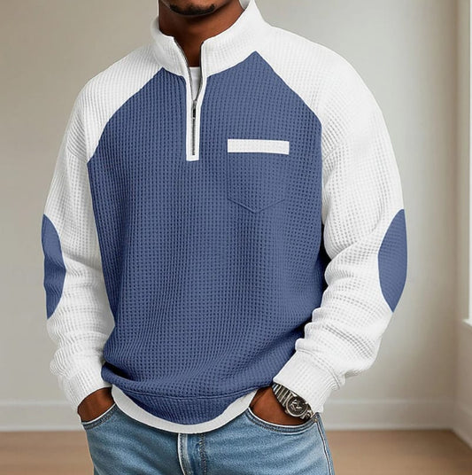 Purcell Waffle Knit Half Zip Pullover_1
