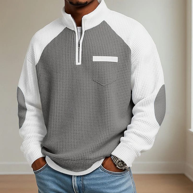 Purcell Waffle Knit Half Zip Pullover