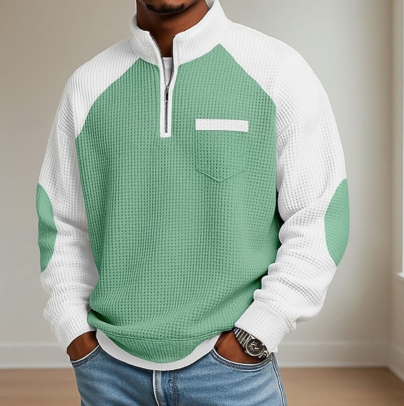 Purcell Waffle Knit Half Zip Pullover