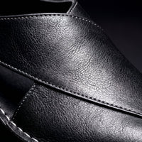 Leander Textured Leather Open Toe Sandals
