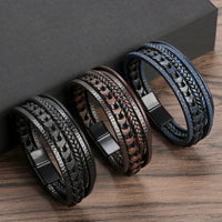 Drake Braided Faux Leather Bracelet
