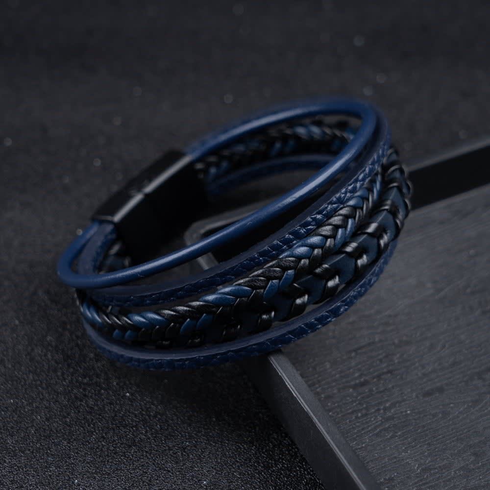 Drake Braided Faux Leather Bracelet