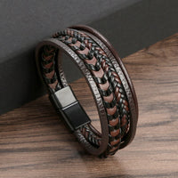 Drake Braided Faux Leather Bracelet