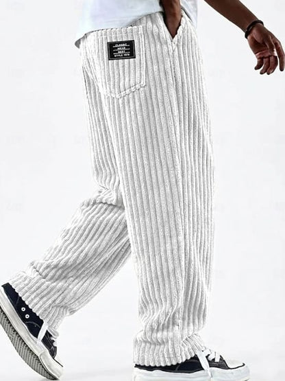 Jared Wide Wale Corduroy Straight Leg Trousers_4