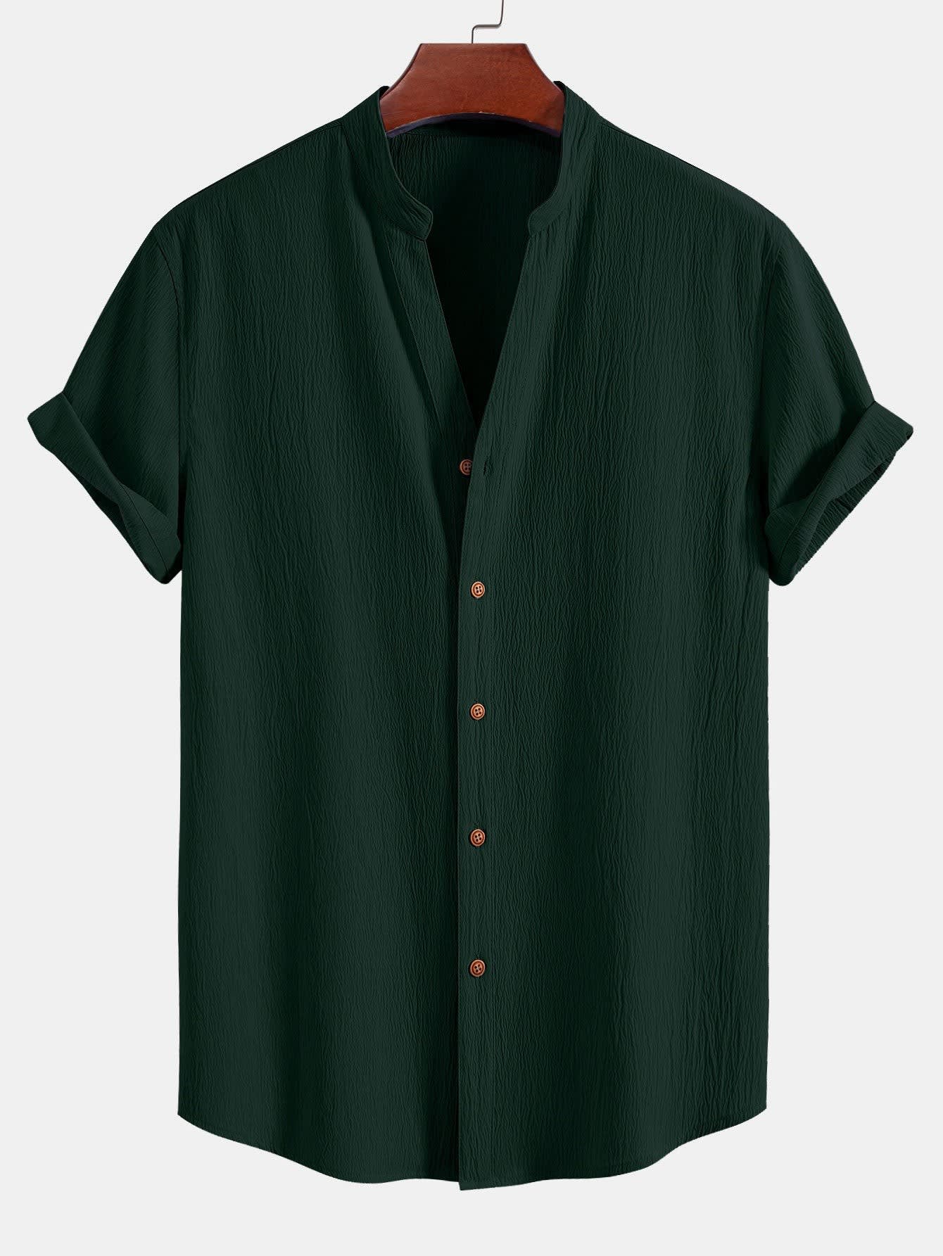Nolan Band Collar Shirt and Trouser Set_10