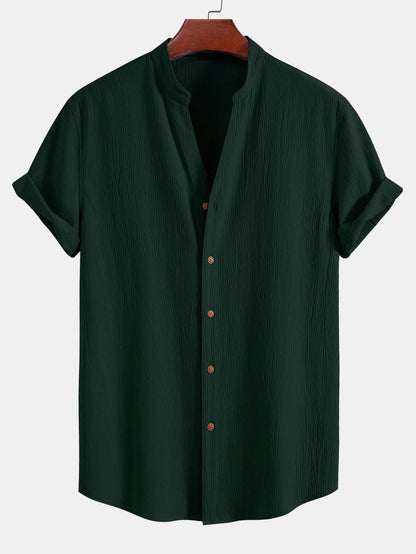 Nolan Band Collar Shirt and Trouser Set_10
