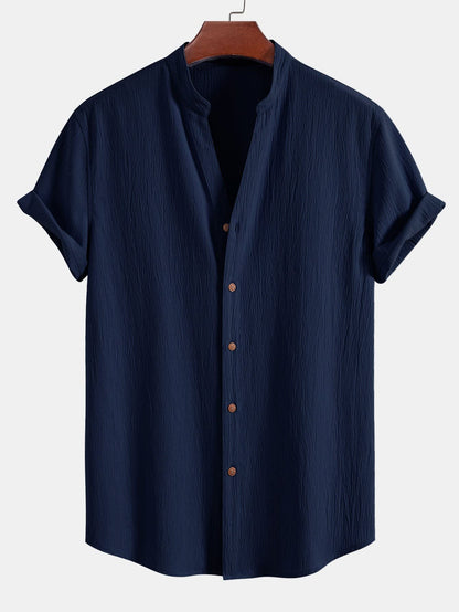 Nolan Band Collar Shirt and Trouser Set_11