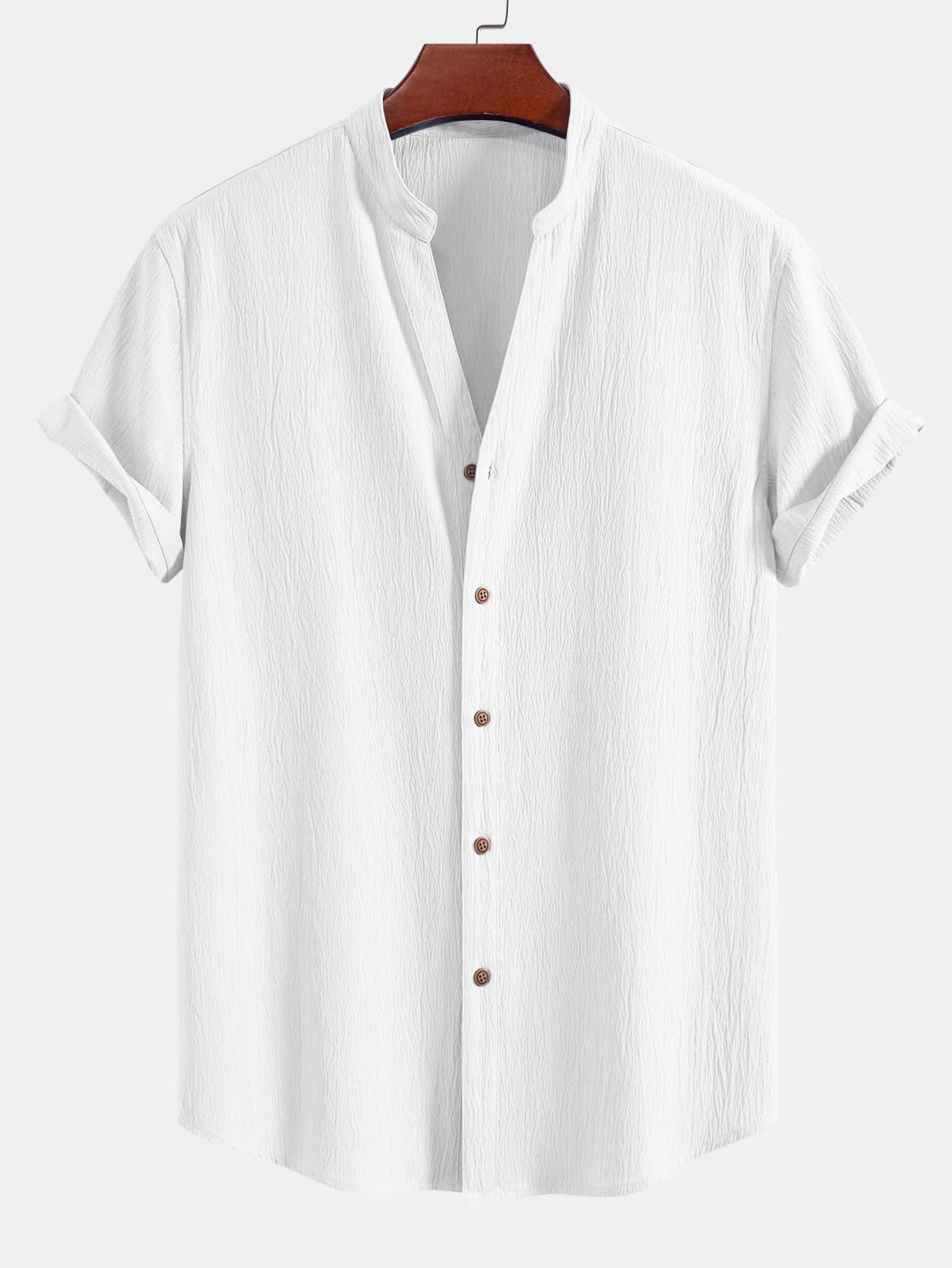 Nolan Band Collar Shirt and Trouser Set_8