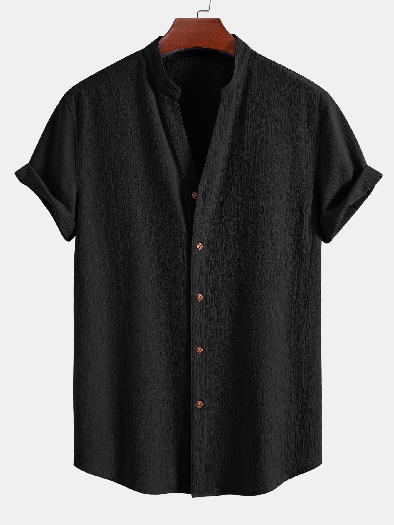 Nolan Band Collar Shirt and Trouser Set_9