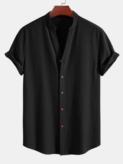Nolan Band Collar Shirt and Trouser Set_9