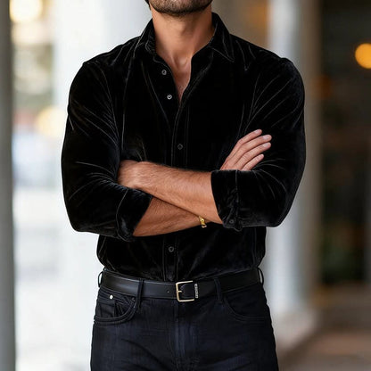 Alonzo Velvet Long Sleeve Shirt_10