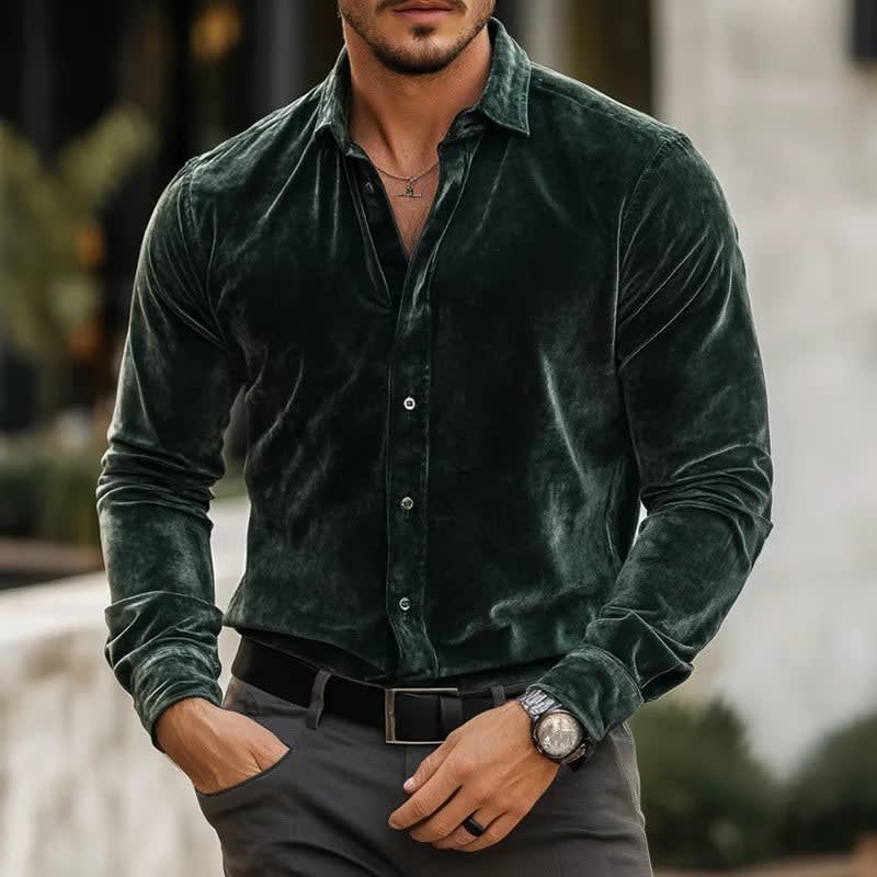 Alonzo Velvet Long Sleeve Shirt