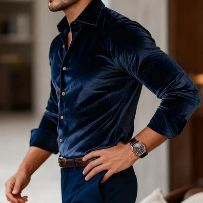Alonzo Velvet Long Sleeve Shirt_5