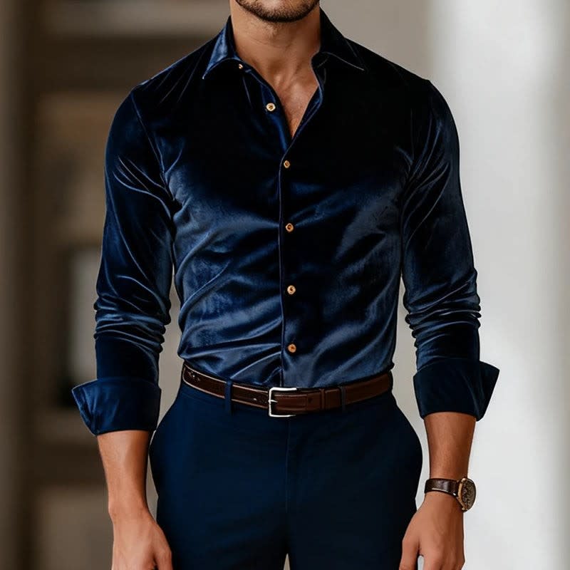 Alonzo Velvet Long Sleeve Shirt