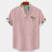 Arran Palm Embroidery Short Sleeve Shirt