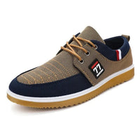 Landon Two Tone Canvas Lace Up Sneakers