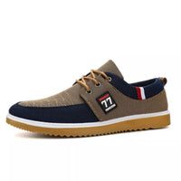 Landon Two Tone Canvas Lace Up Sneakers