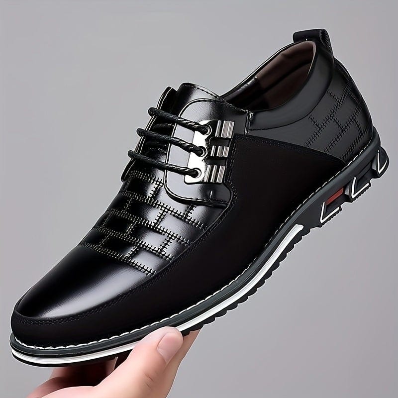 Blaise Textured Panel Lace Up Sneakers_1