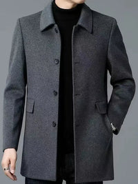 Kavanagh Textured Single Breasted Coat
