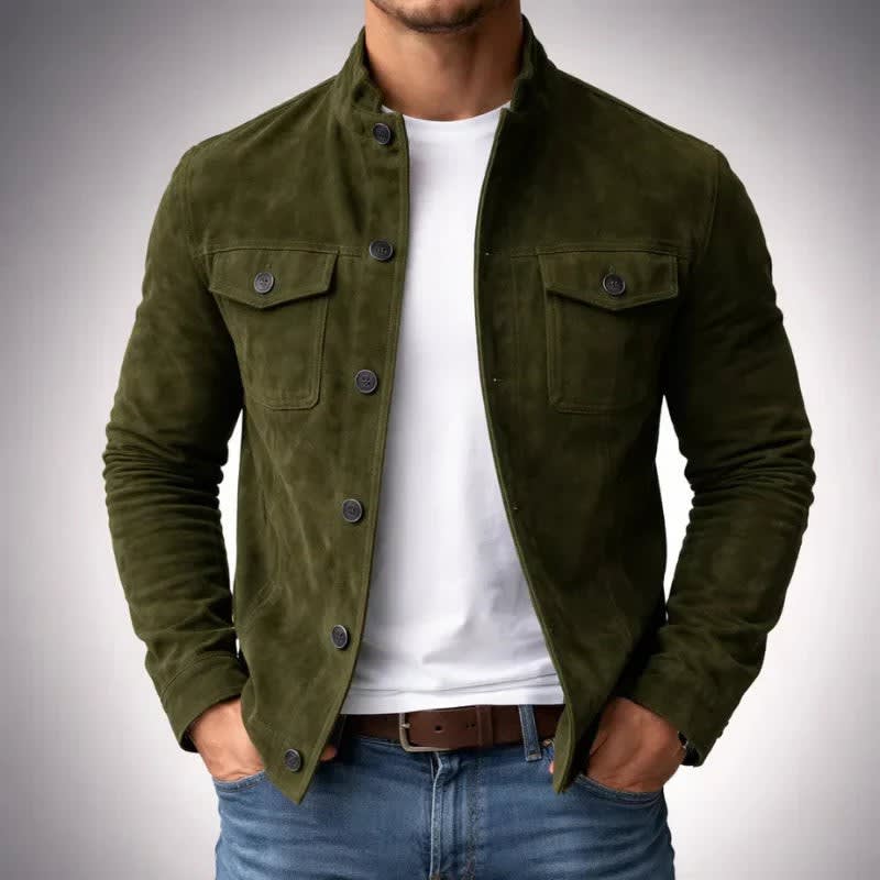 Cormac Suede Stand Collar Jacket_1