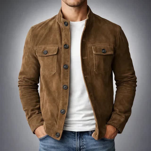 Cormac Suede Stand Collar Jacket_2