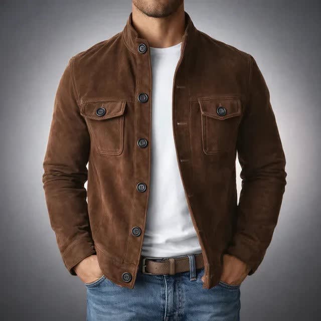 Cormac Suede Stand Collar Jacket_3