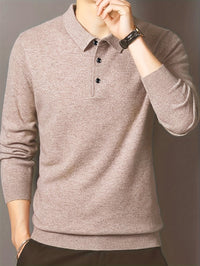 Kasper Fine Knit Long Sleeve Polo