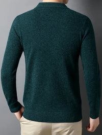 Kasper Fine Knit Long Sleeve Polo