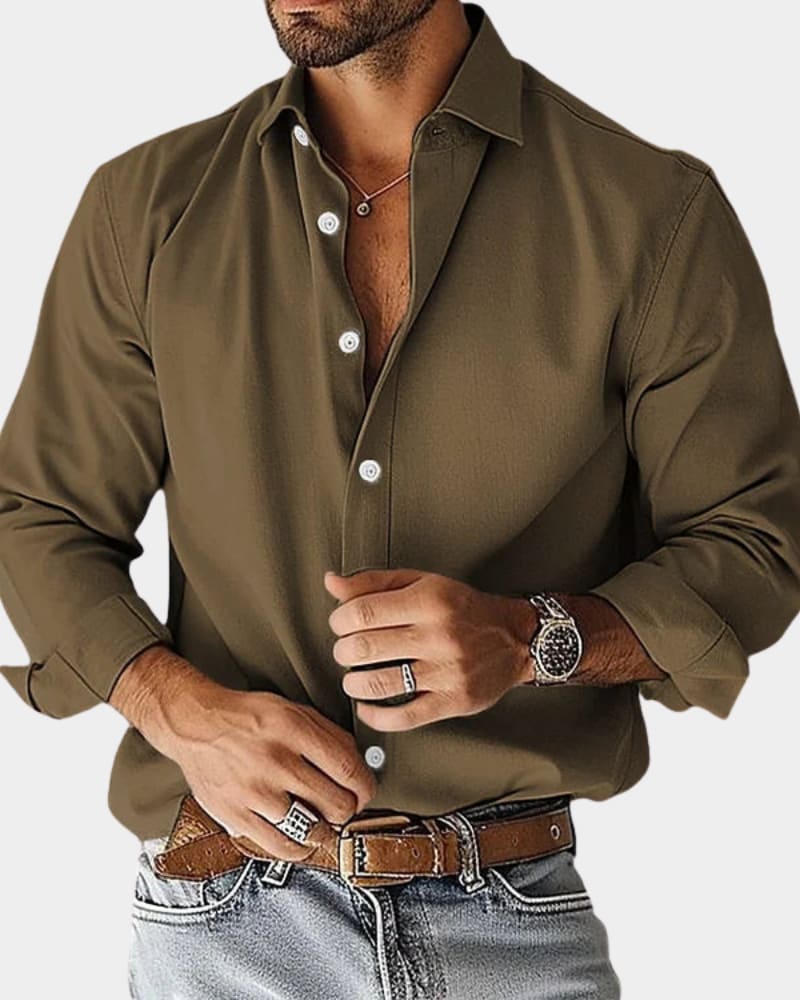 Oliver Spread Collar Long Sleeve Shirt