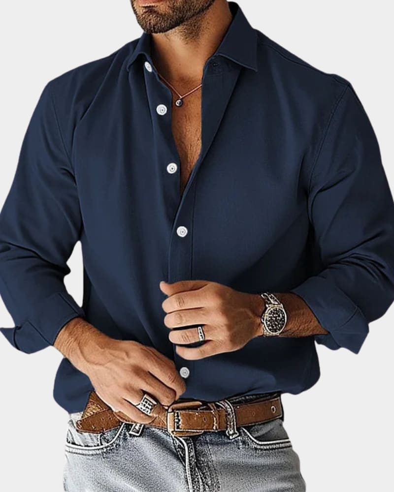 Oliver Spread Collar Long Sleeve Shirt