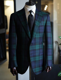 Bertram Tartan Check One Button Blazer